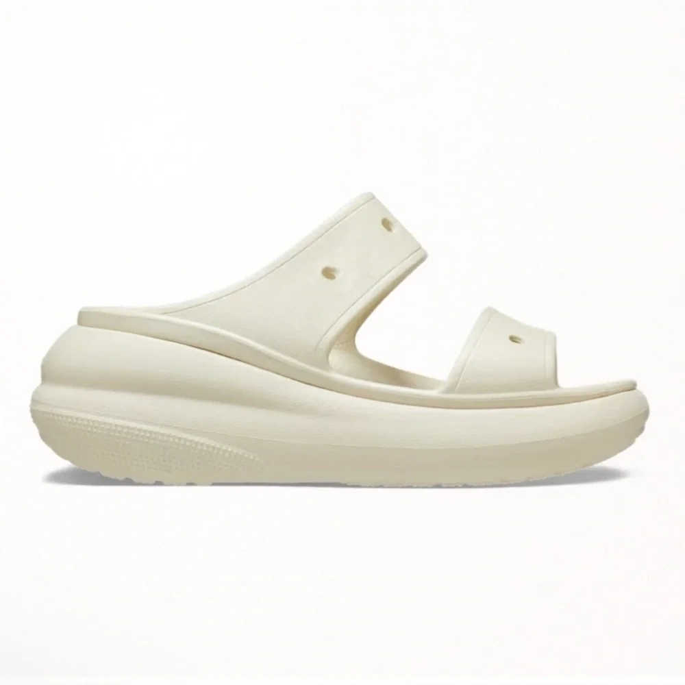 CROCS Crush Platform Slide Sandals in Bone Size 11 (Runs small)
